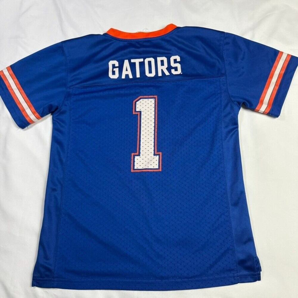 Florida Gators #1 Blue Football Jersey Rivalry Threads Youth Medium 8/10
